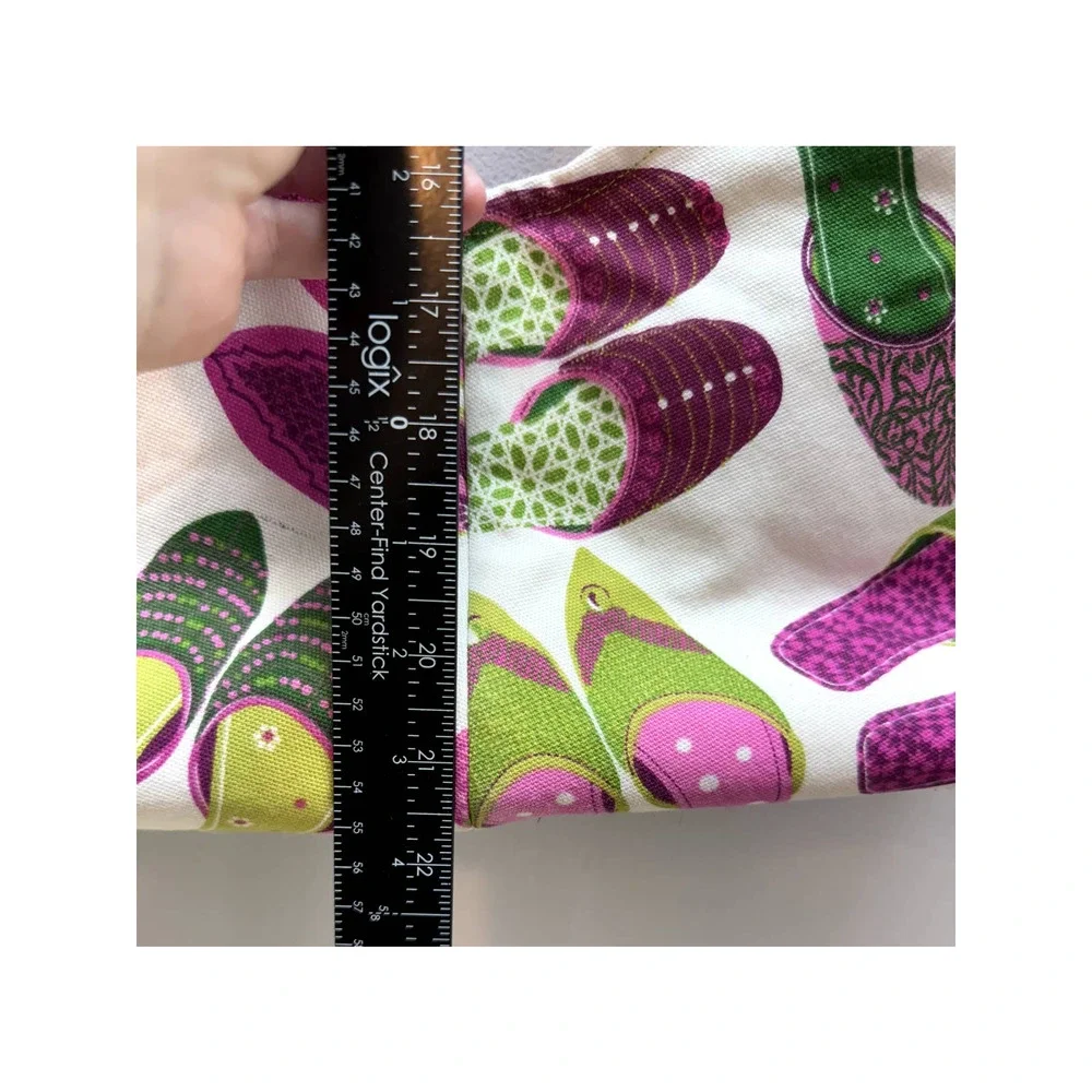 Women's Satin House SlipperPink Green Floral Shoulder bag, Fully Lined, EUC